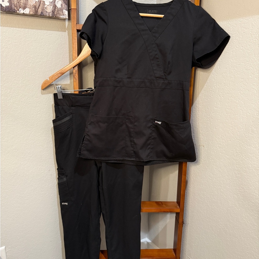 Grey’s Anatomy S/XS Black Scrub Set